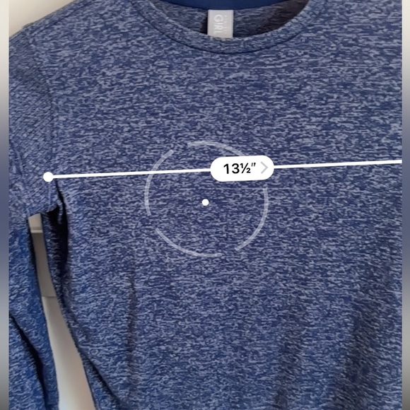 Athleta Girl Blue Tie Dye‎ Sweatshirt Medium 8-10 - Picture 4 of 5